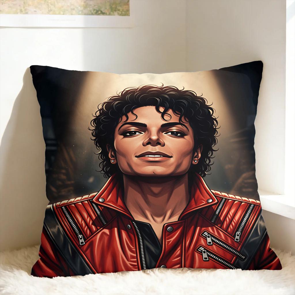 Pillow Cover MJ King Of Pop M-Michael J-jackson Novelty Pillow Case For Living Room Chair Pillowcases