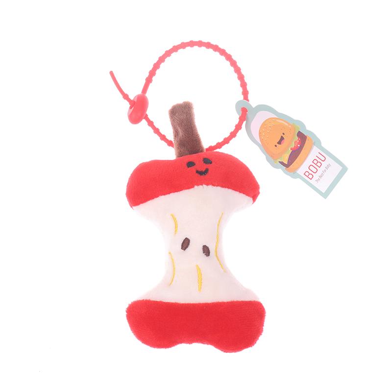 1Pc Plush Cartoon Bone Key Chain For Women Cool Cute Creative Funny Apple Core Fashion Pendant Key Ring Accessories Gift