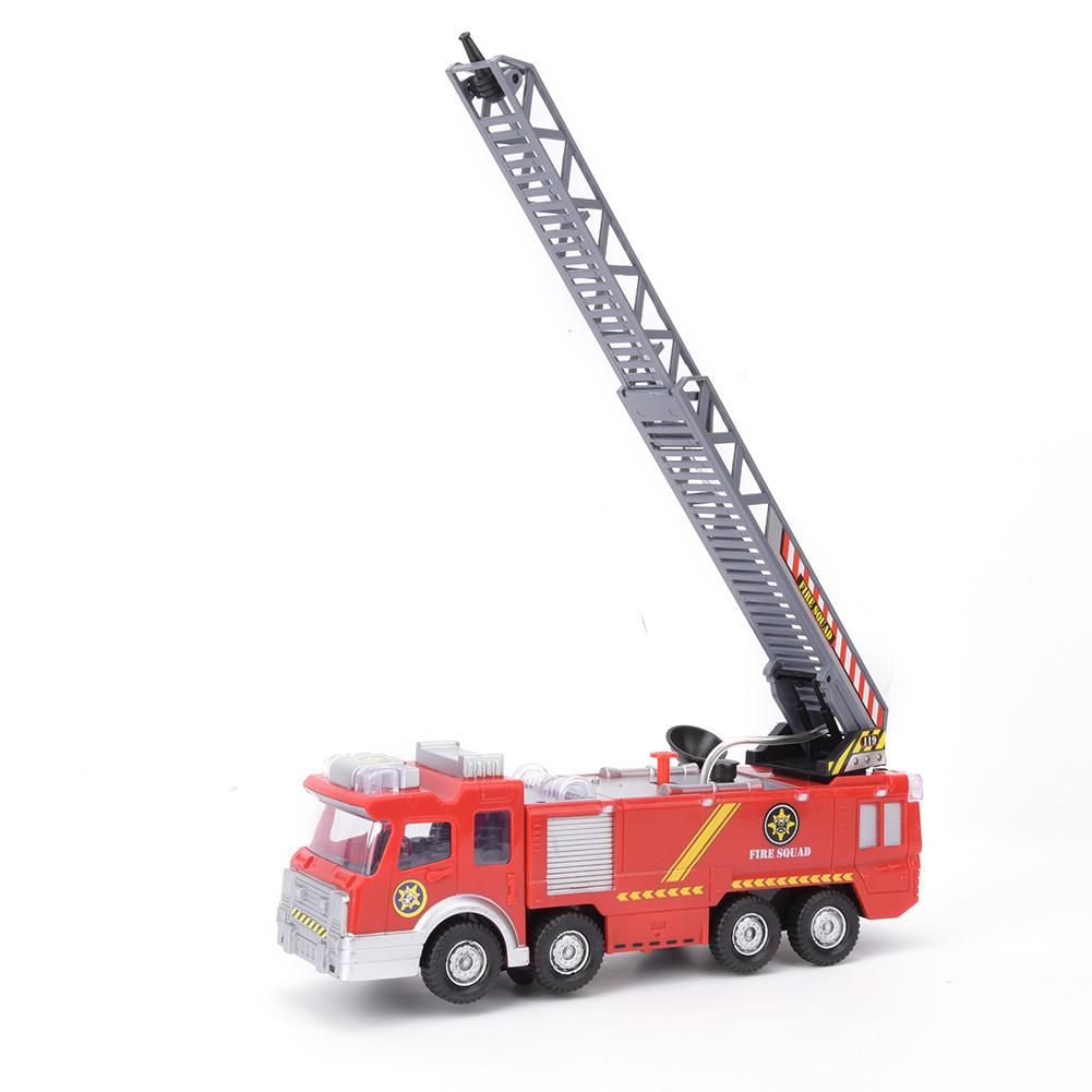Mini Simulation Aerial Ladder Truck Model Vehicle Fire Fighting Car Kid Child ToyFire Fighting Car
