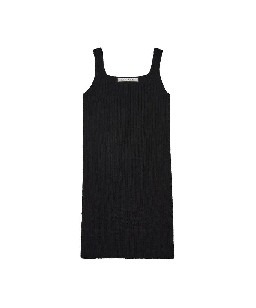 LARTIGENT L3 Demage Knit Dress(Black)