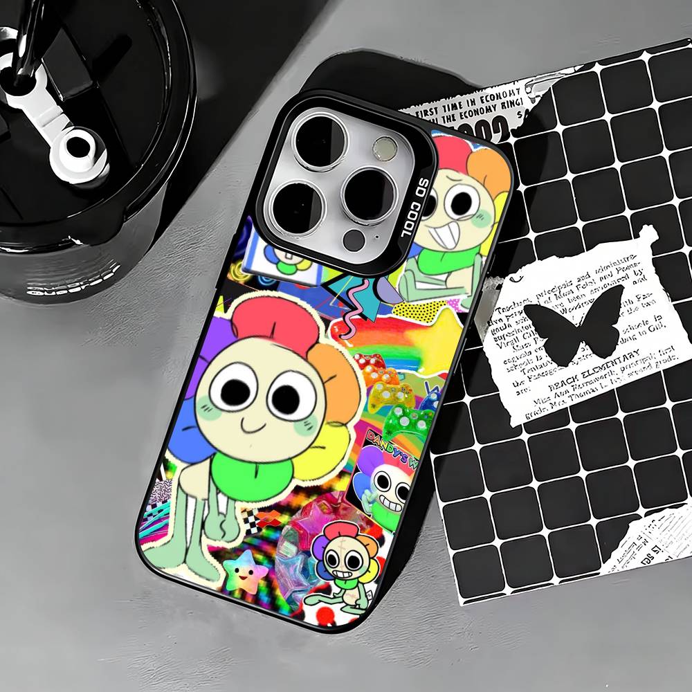 D-Dandy World Phone Case For iPhone 17,16,15,14,13,12,11 Plus,Pro Max,XS,Colored silver phone case