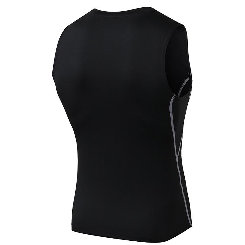 Men's PRO Fitness Compression Tank Top - High Elasticity, Sweat-Wicking, Quick-Drying, Sleeveless Round Neck Shirt