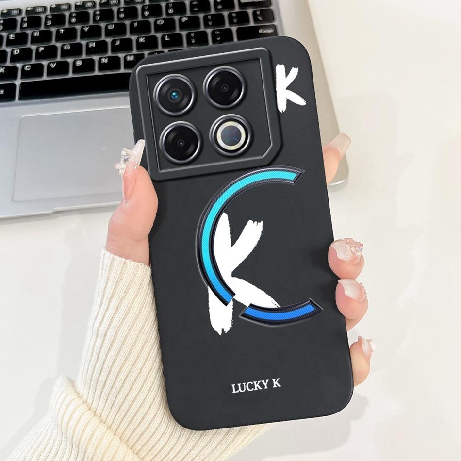 For Infinix GT 20 Pro X6871 Lucky Initial Letter Phone Case For Infinix GT20 Pro 5G Soft Silicone Shockproof Cases