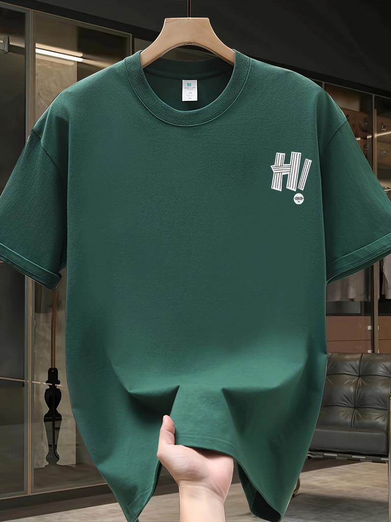 Mens heavyweight 100 cotton graphic tshirt lightweight and breathable comfortable casual wear trendy machine washable