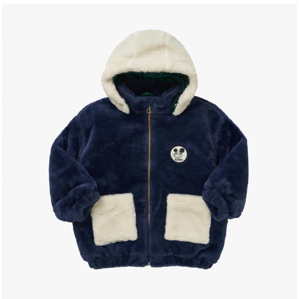 Mini Rodini 2371010467 Slogan Fuskpälsjacka Fuskpälsjacka för Barn