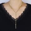 New Special Water Drop Bling Oval CZ Choker Necklace Gold Plated Lariat Long Bar Tear Drop Y Shape Long Tassel Women Jewelry Set