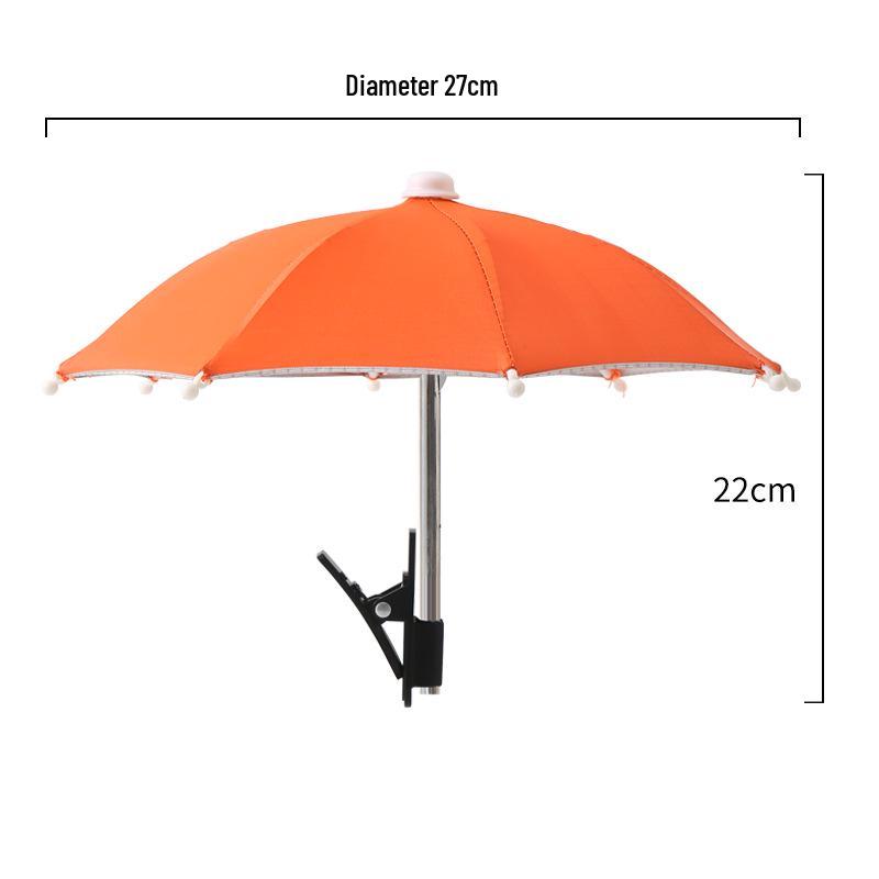 Mini Cycling Umbrella: Cute Mobile Phone Sunshade with Clip, Decorative Toy Umbrella