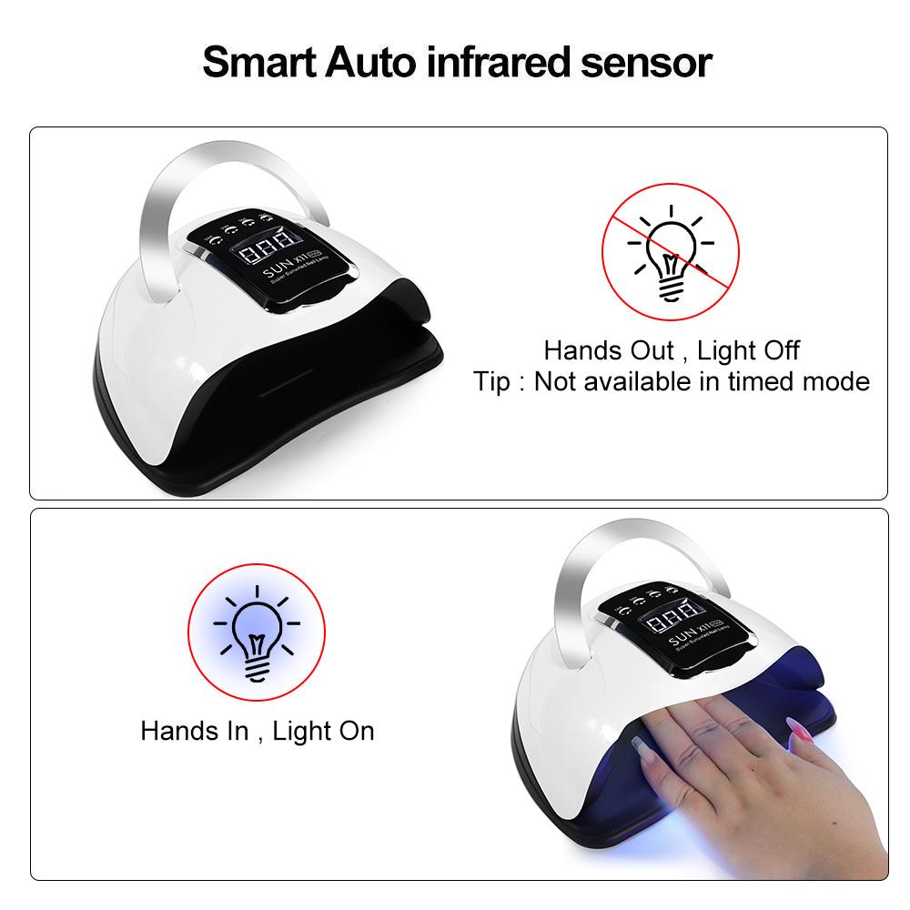 SUN X11 MAX Professionelle Nageltrocknerlampe für Maniküre, 280 W, Nagelgel-Lack-Trocknungsmaschine mit automatischem Sensor, UV-LED-Nagellampe