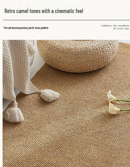 Sisal-Look Thickened Paving Carpet for Living Room, Studio, Bedroom, or Entrance