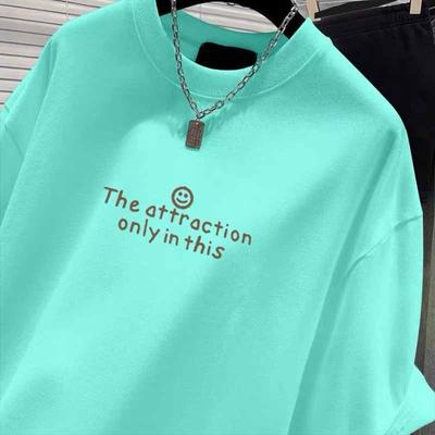 2025 European Style New Pure Cotton Short Sleeve Tshirt Women Clothing Fashion Loose Letter Print Top Office Lady Casual Y2k Tee