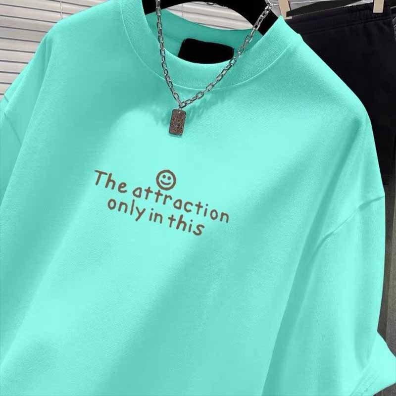 

2025 Европейский стиль Новая футболка из чистого хлопка с коротким рукавом Женская одежда Мода Свободный топ с принтом букв Офисная леди Повседневная футболка Y2k 6XL