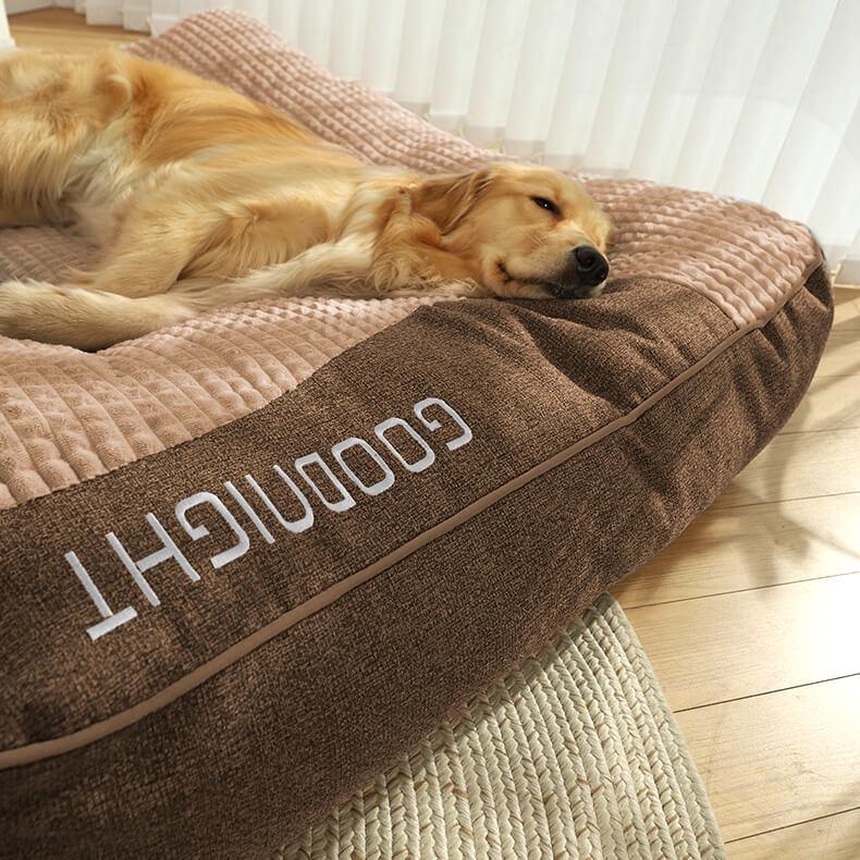 Four Seasons Large Dog Sleeping Pad - Removable, Washable Pet Mat with Crushed Sponge Filling