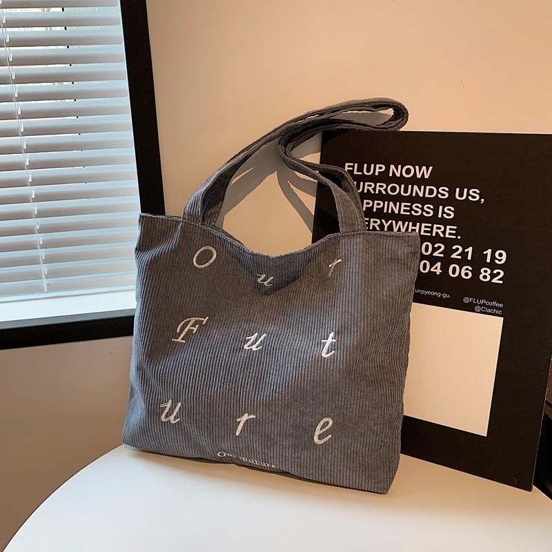 Stylish Korean Inspired Lazy College Student Tote Bag With Spacious Capacity For Everyday Use