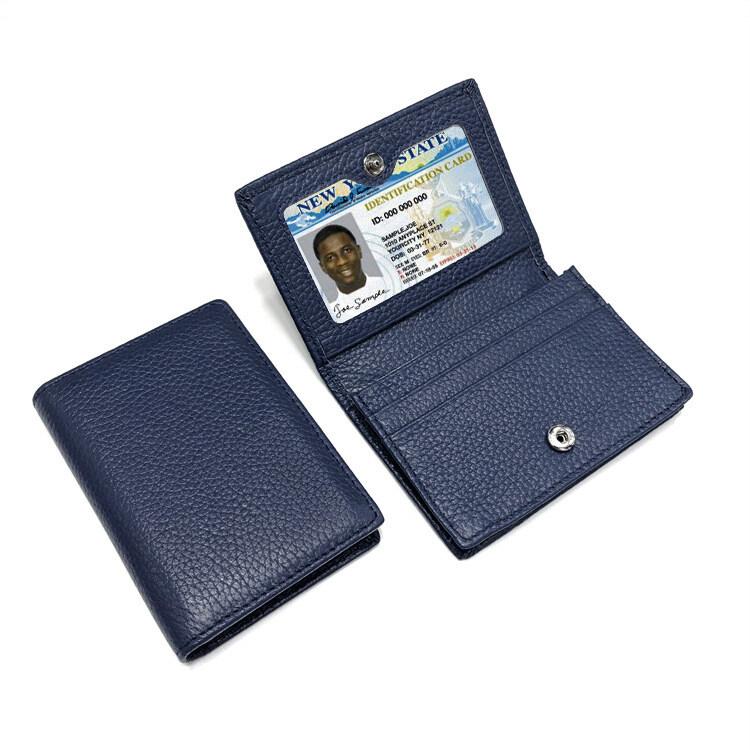 Genuine Leather Credit Card Bag Wallet Ultra-thin Fold Unisex Purse Credit Card ID VIP Bank Slim Bag Simple Business Card Holders