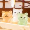 Resin Luminous Cat Figurines Tiny Miniature Lucky Cat Cute Glow Dark Ornaments  for DIY Home Decor