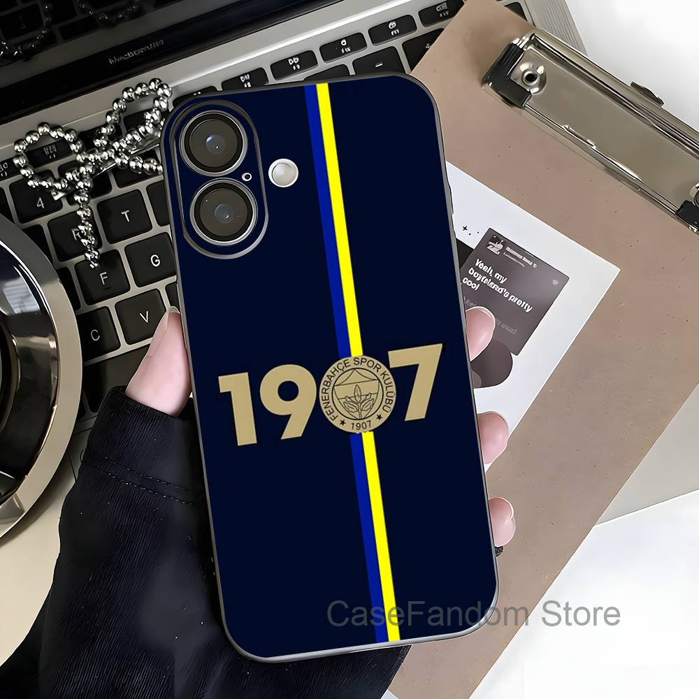 Turkey F-FenerbahceS-E For iPhone 17,16,15,14,13,12,11,Pro,Max,Plus Transparent Gray Phone Case Magnetic Wireless Charging