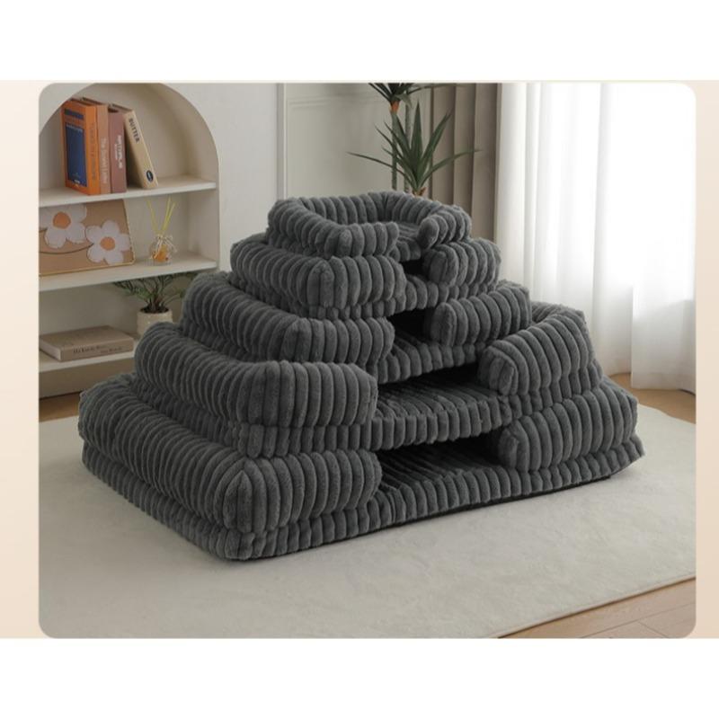 Foam Sofa S M L XL XXL Calming Dog Bed Orthopedic Memory Foam Sofa Couch Waterproof Removable Cover Plush Mat for Small Medium