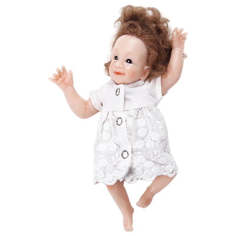 

7’’ Life Like Reborns Doll Toy Figure Interactive Full Body Silicone Baby Doll that Looks Real with Detachable Clothes 1