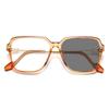 New Stylish Large Frame Photochromic Myopia Glasses Women Men Fashion Color Changing Anti Blue Light near Sight Eyeglasses  -4.0