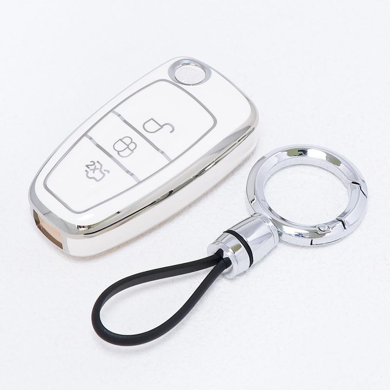For Ford Mondeo Focus 3 Mk3 Kuga Fiesta Escape Ecosport Tpu Remote Car Key Case Cover Keyless Auto Shell Fob Holder Accessories