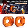 Orange With Logo Motorcycle Rear Axle Block Chain Adjuster Regulator Sliders Tensioner For 125 DUKE 390 Duke 390Duke 2024 2025