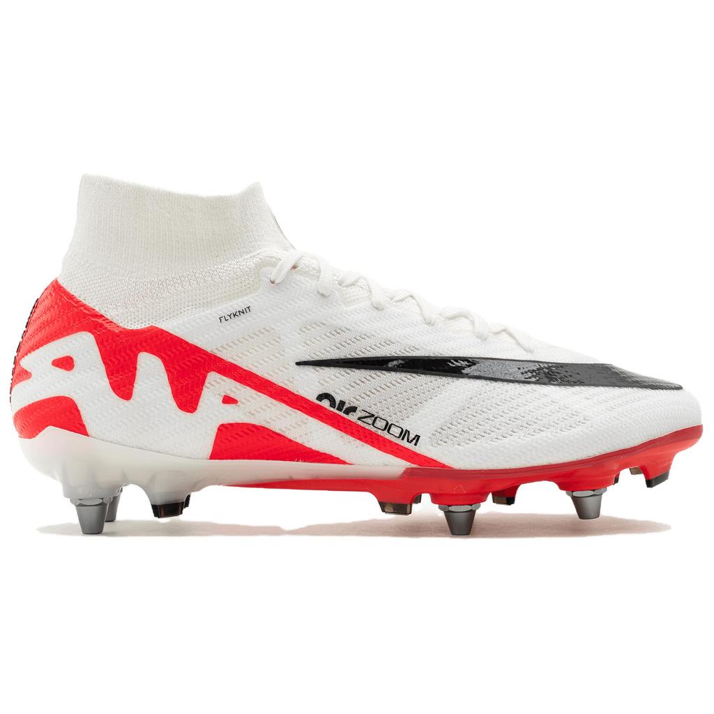 Nike Zoom Mercurial Superfly 9 Elite SG Pro Ready Pack Men Sneakers White Bright-Crimson Black FD0250-600