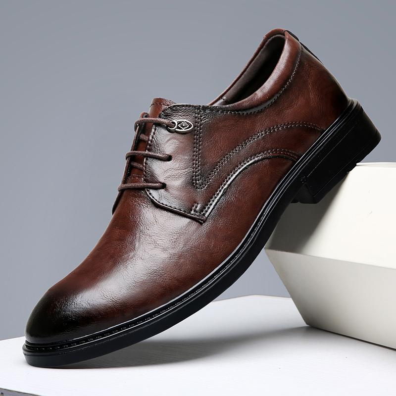 Fashion Men's Oxford Shoes New Trend Party Dress Shoes Genuine Leather Male Casual Shoes Formal Derby  Footwear Male Sneakers