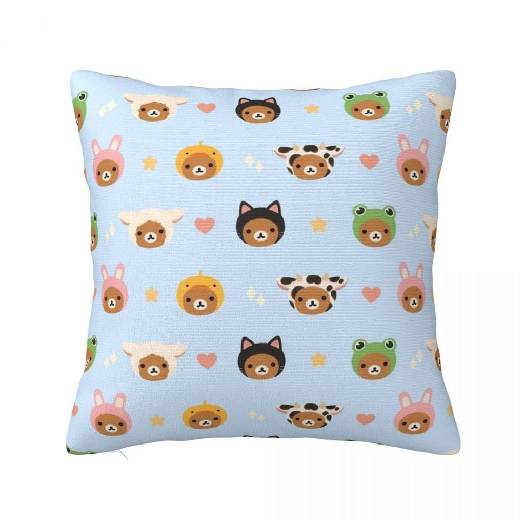 Korilakkuma Rilakkuma Pillowcases Room Cartoon Bears Cushion Case Funny Pillow Cover 4040