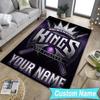 Custom NameSacramento Basketball Logo Carpet, Indoor Rug, Chair Rug, Living Rooms, Doormat Made From Polyester Home Decor Birthday Christmas Gifts