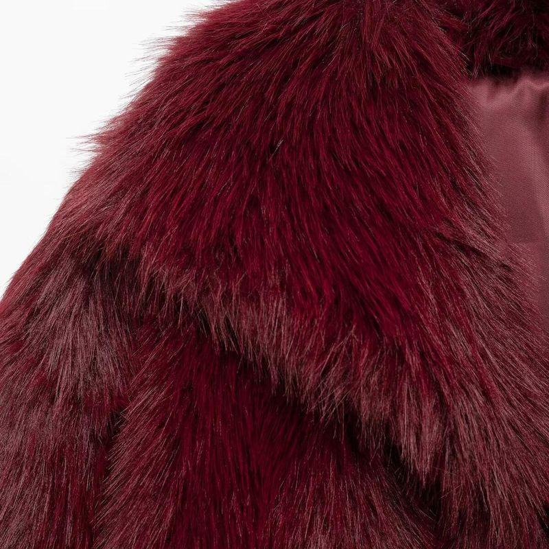 Kaslead New Arrival Women's Clothing Fashion Style Stylish Simple and Versatile Loose Temperament Furry Coat