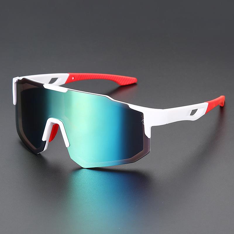 New color-changing sunglasses for outdoor sports, large-frame cycling glasses for men and women, windproof running glasses/9337
