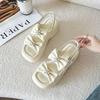 Platform sandals women's outer wear summer new one-word buckle with muffin versatile fashion beach cool slippers