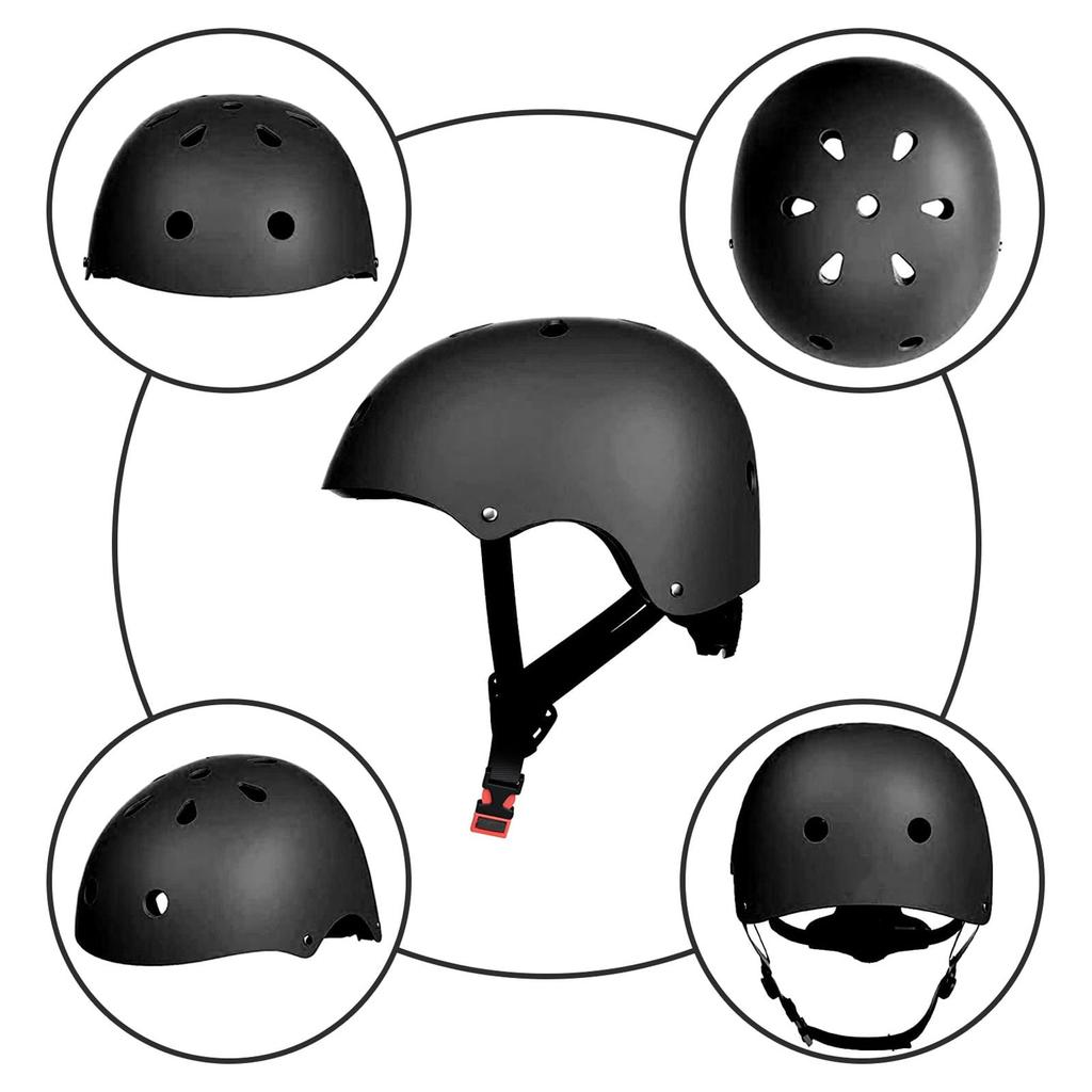 Youth Bike Helmet Boys Girls Scooter for 9 -15 Years Skateboard Adjustable Helmet Black