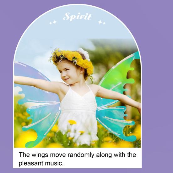 Elektrische Feen-Schmetterlingsflügel mit LED-Lichtern Leuchtende Regenbogenflügel für Mädchen Frauen Rollenspielkostüm für Party Weihnachten