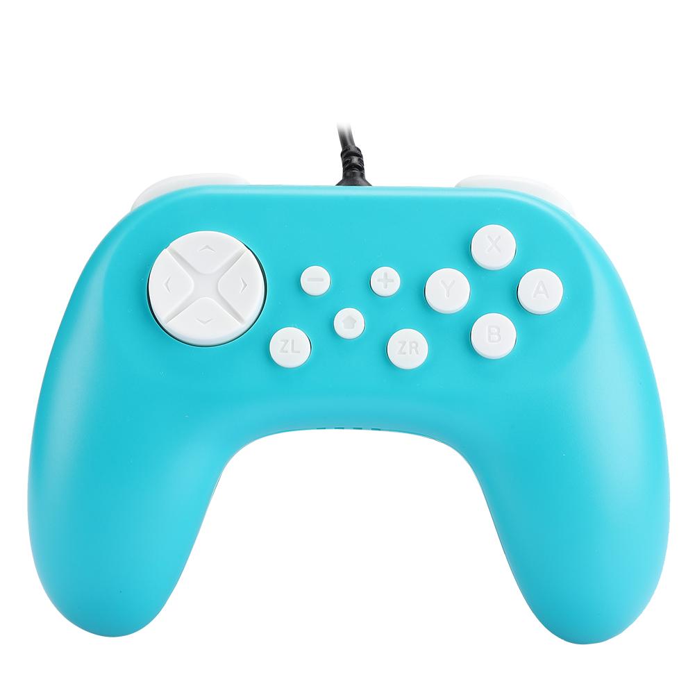 

TNS 19075 Game Console Wired Gamepad Controller Hand Grip with Motor for SwitchGreen зелений