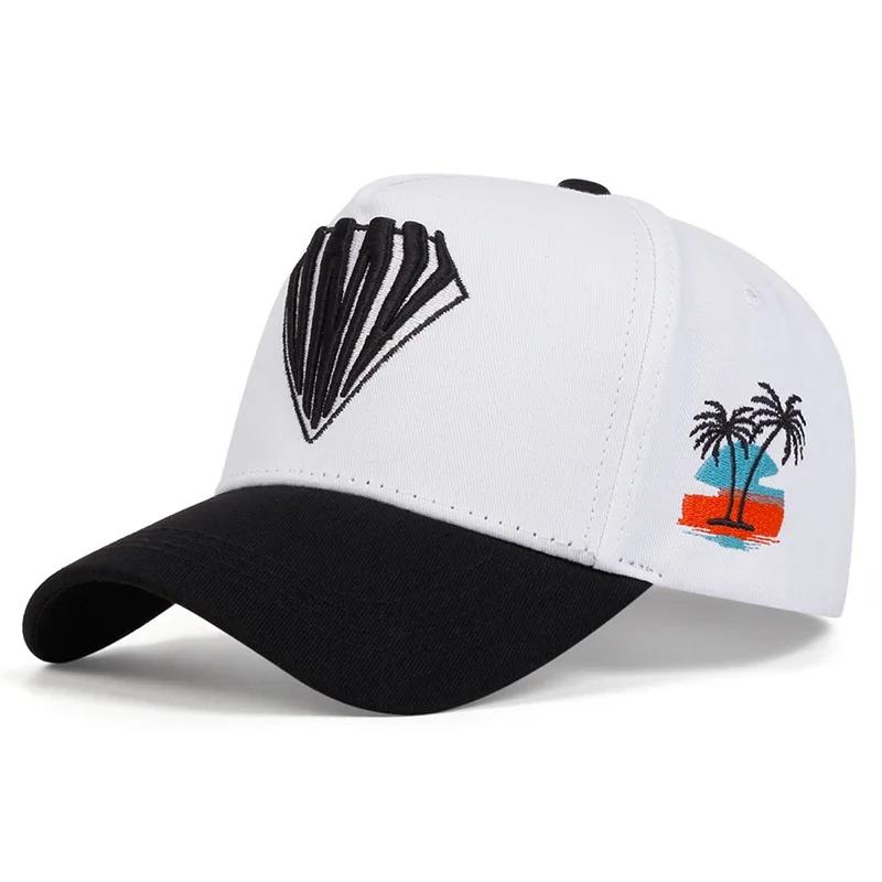 

Unisex Diamond Embroidered Side Coconut Tree Baseball Caps Outdoor Adjustable Spring And Autumn Casual Sunscreen Hat Sports Cap