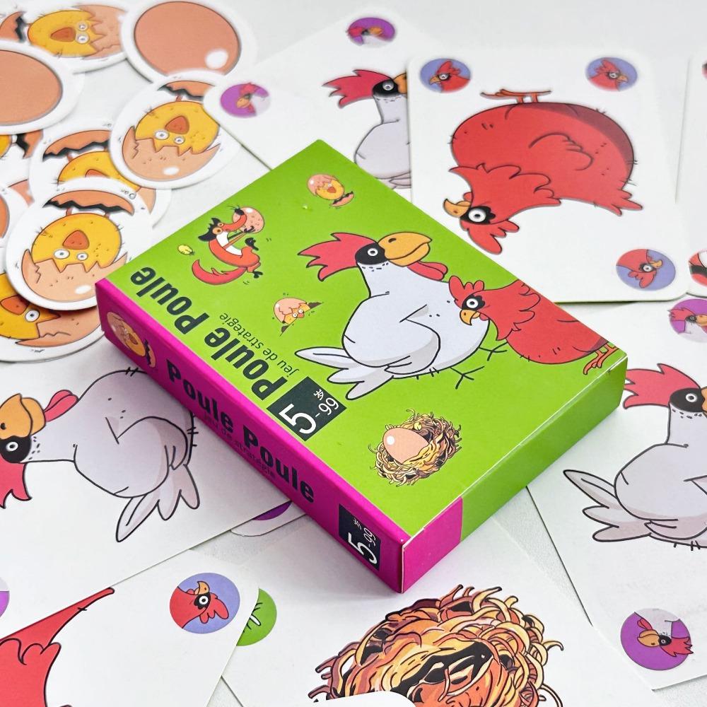 

Cartoon Card Game Chicken Piou Piou Party Game Funny Intellectual Toy Family Fun 1