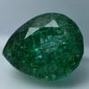 Natural Green Emerald Loose Gemstone Zambia Pear Cut 6.35 ct for Jewelry Making and Gem Collections