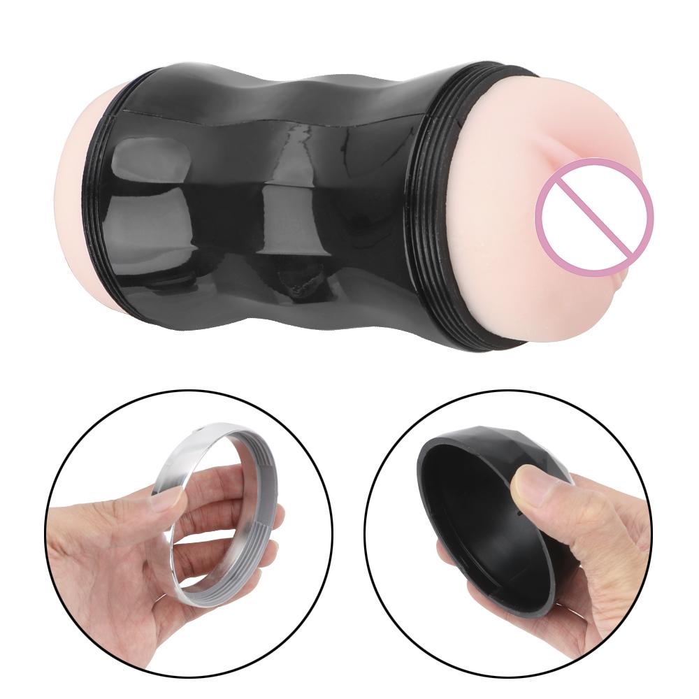 USB Rechargeable 18 Modes Realistic Self Heating Sex Toys For Men Real Vagina and Mouth Automatic Male Masturbator