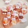 10PCS New Colorful Cute Cartoon 3D Animal Kitten Flat Back Cabochon Stone Scrapbook DIY Decor Figurines Crafts Accessories