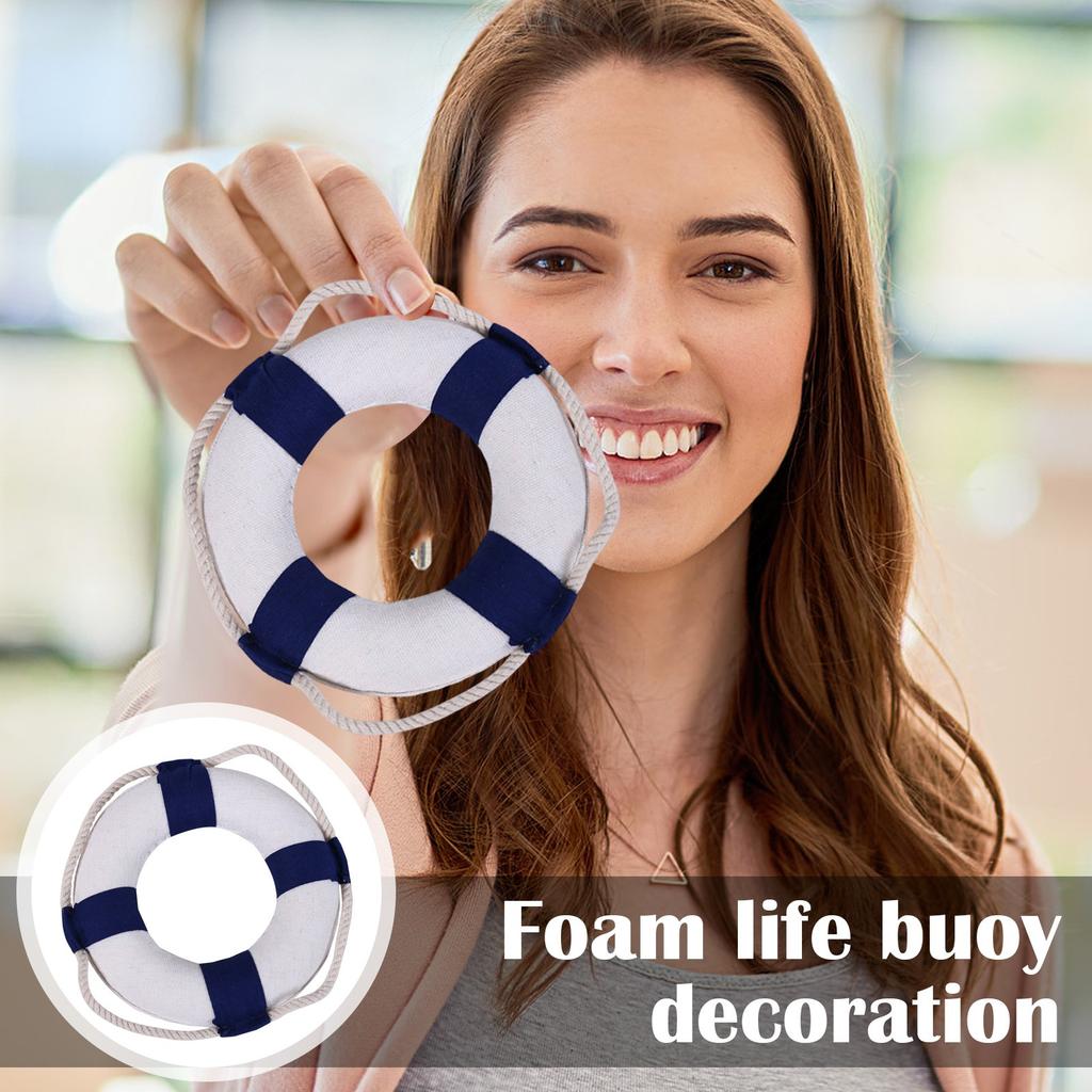 Mediterranean Wall Creative Decoration Lifebuoy Wall Hanging Wall Decoration Foam Swimming Ring