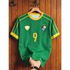 Kinder Brasilien Fußball T-Shirt Fußballtrikot Streifen & Retro-Print Atmungsaktiv Schnelltrocknend Trainings-T-Shirt Fan Sport Oberteil Herren Damen