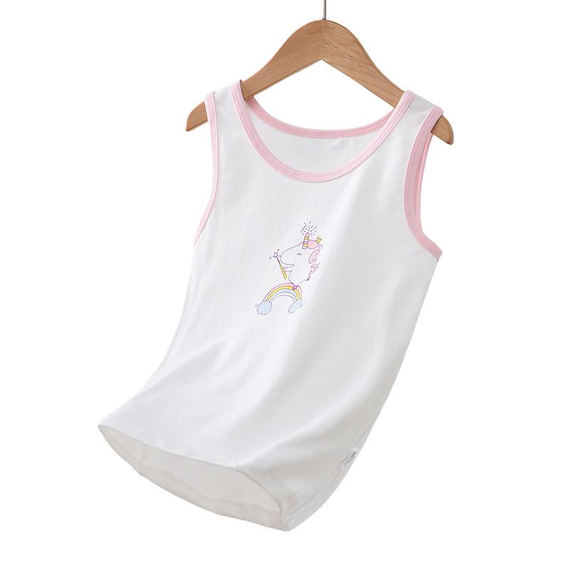 Traceless cotton children's vest summer new boys and girls baby suspender sleeveless boneless backing thin pajamas tide