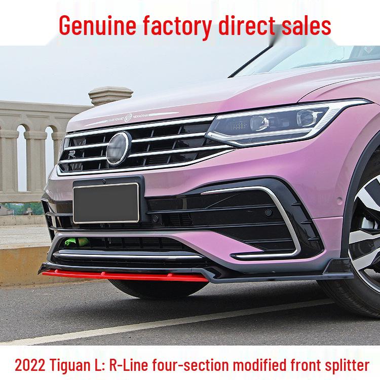 Fits 2022 Volkswagen Tiguan L R-Line Front Splitter Sporty Lip Spoiler