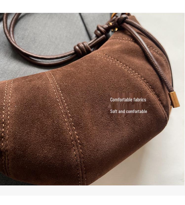 Chic Underarm Croissant Bag - Versatile Retro Leather Crossbody for Women