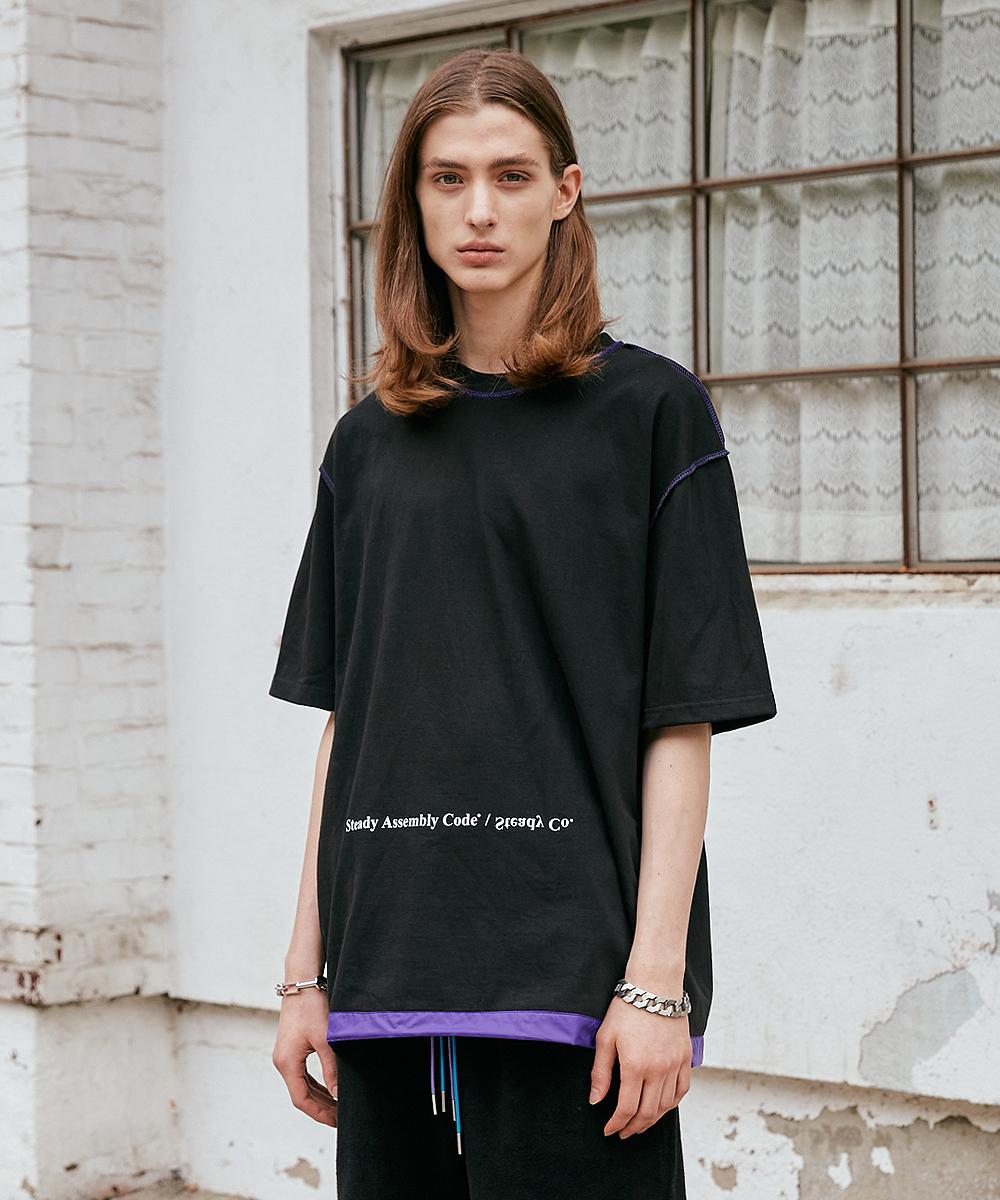 Saek Studio Cozy Block T-Shirts Black Black/M
