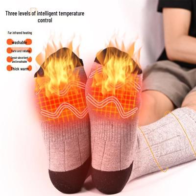 USB Rechargeable Heated Winter Socks for Men & Women - Warm, Outdoor Skiing & Elderly Footwear