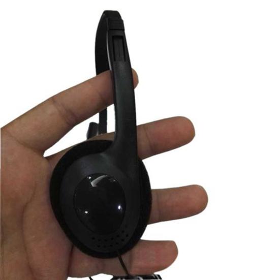Wired Headphone Universal with Mic Plastic 3.5mm Over-ear Stereo Headset for Home