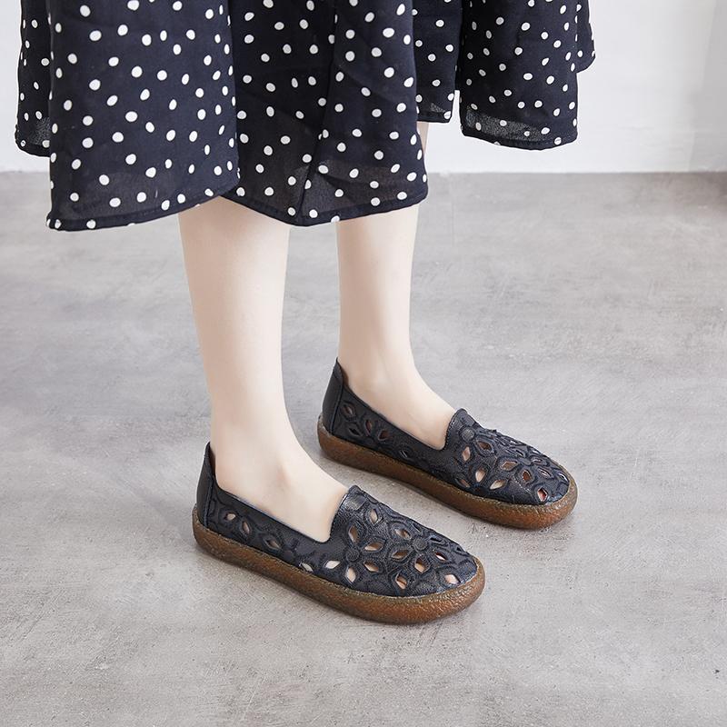 Sommer Damen Mokassins Lederschuhe Fahrkomfort Flats Casual Slip-ons & Espadrilles Schuhe für Mädchen