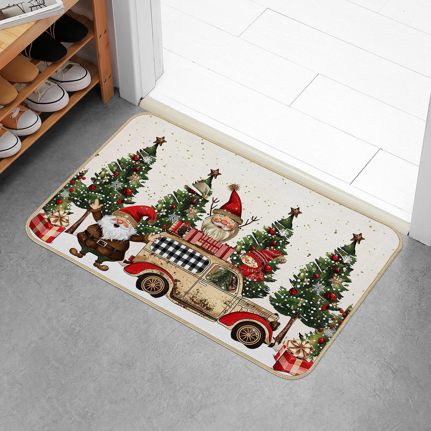 

Рождественский кухонный коврик, Праздничное торжество, Рождественское украшение, Дверной коврик, Придверный коврик, Ковер для школ и гостиниц 400MMx600MM
